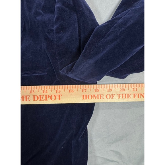 Marsala Velvet Blazer Navy Blue Fine Fashion Sportswear Size 11/12 - Picture 9 of 10